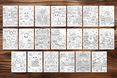 Cozy Spooky Halloween Coloring Pages Bundle | Cute ghosts Product Image 2