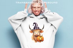 watercolor halloween baby highland cow, spooky clipart, Cute nursery, Creepy decoration art image Cute Halloween Baby Highland Cow Clipart PNG Scrapbooking  Tale Art Image Watercolor Transparent Print illustration sublimation creepy printable digital