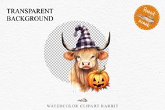 Cute Halloween Baby Highland Cow Clipart PNG Scrapbooking Tale Art Image Watercolor Transparent Print illustration sublimation creepy printable digital watercolor halloween baby highland cow, spooky clipart, Cute nursery, Creepy decoration art image