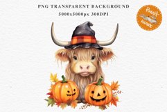 Cute Halloween Baby Highland Cow Clipart PNG Scrapbooking Tale Art Image Watercolor Transparent Print illustration sublimation creepy printable digital watercolor halloween baby highland cow, spooky clipart, Cute nursery, Creepy decoration art image