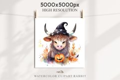 Cute Halloween Baby Highland Cow Clipart PNG Scrapbooking Tale Art Image Watercolor Transparent Print illustration sublimation creepy printable digital watercolor halloween baby highland cow, spooky clipart, Cute nursery, Creepy decoration art image