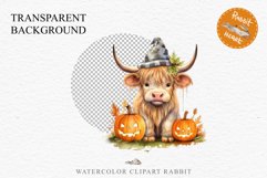 Cute Halloween Baby Highland Cow Clipart PNG Scrapbooking Tale Art Image Watercolor Transparent Print illustration sublimation creepy printable digital watercolor halloween baby highland cow, spooky clipart, Cute nursery, Creepy decoration art image