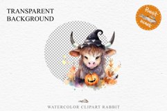 Cute Halloween Baby Highland Cow Clipart PNG Scrapbooking Tale Art Image Watercolor Transparent Print illustration sublimation creepy printable digital watercolor halloween baby highland cow, spooky clipart, Cute nursery, Creepy decoration art image