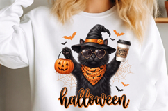Cute Halloween Black Cat PNG Product Image 3