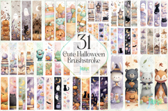 Cute Halloween Brushstroke Sublimation Bundle Product Image 1