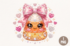 Cute Halloween Candy Corn Clipart PNG Product Image 1