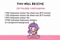 Halloween stickers Kawaii png vampire clipart, printable Product Image 6