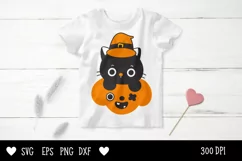 Cute Boo Halloween groovy kawaii cliparts SVG cartoon spooky Product Image 4