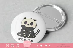 Halloween cat trick or treat kawaii clipart sublimation Product Image 4