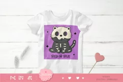 Halloween cat trick or treat kawaii clipart sublimation Product Image 5