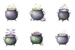 Cute Halloween Cauldron clipart Product Image 4