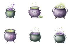 Cute Halloween Cauldron clipart Product Image 5