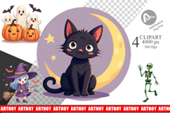 Cute Halloween Clipart Product Image 1