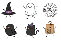 Cute Halloween Clipart Bundle Product Image 4
