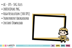 cute halloween frame design