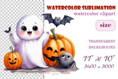 Add a touch of magic to your Halloween with our charming watercolor ghost clipart. Perfect for printing, decorations, cards and other creative projects. Available for download in PNG format with a transparent background!