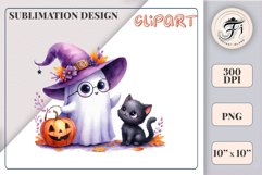 Add a touch of magic to your Halloween with our charming watercolor ghost clipart. Perfect for printing, decorations, cards and other creative projects. Available for download in PNG format with a transparent background!