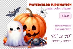 Add a touch of magic to your Halloween with our charming watercolor ghost clipart. Perfect for printing, decorations, cards and other creative projects. Available for download in PNG format with a transparent background!