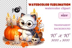 Add a touch of magic to your Halloween with our charming watercolor ghost clipart. Perfect for printing, decorations, cards, and other creative projects. Available for download in PNG format with a transparent background!