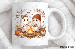 Cute Halloween Ghost Campfire PNG Product Image 4