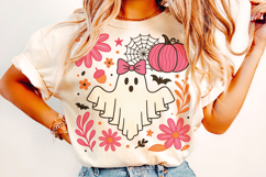 Halloween Ghost PNG, Fall PNG, Pumpkin PNG, Coquette Bow PNG Product Image 2