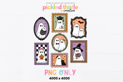 Retro Halloween Gallery Wall PNG