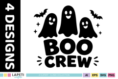 Collection of cute ghost SVG designs for Halloween crafts