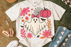 Halloween Ghost PNG, Fall PNG, Pumpkin PNG, Coquette Bow PNG Product Image 1