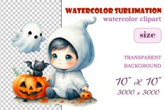 Add a touch of magic to your Halloween with our charming watercolor ghost clipart. Perfect for printing, decorations, cards, and other creative projects. Available for download in PNG format with a transparent background!