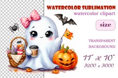 Add a touch of magic to your Halloween with our charming watercolor ghost clipart. Perfect for printing, decorations, cards, and other creative projects. Available for download in PNG format with a transparent background!