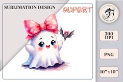Add a touch of magic to your Halloween with our charming watercolor ghost clipart. Perfect for printing, decorations, cards, and other creative projects. Available for download in PNG format with a transparent background!