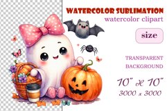 Add a touch of magic to your Halloween with our charming watercolor ghost clipart. Perfect for printing, decorations, cards, and other creative projects. Available for download in PNG format with a transparent background!