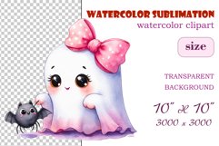 Add a touch of magic to your Halloween with our charming watercolor ghost clipart. Perfect for printing, decorations, cards, and other creative projects. Available for download in PNG format with a transparent background!