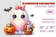 Add a touch of magic to your Halloween with our charming watercolor ghost clipart. Perfect for printing, decorations, cards, and other creative projects. Available for download in PNG format with a transparent background!