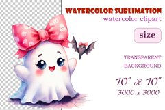 Add a touch of magic to your Halloween with our charming watercolor ghost clipart. Perfect for printing, decorations, cards, and other creative projects. Available for download in PNG format with a transparent background!