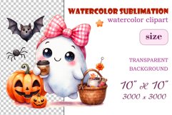 Add a touch of magic to your Halloween with our charming watercolor ghost clipart. Perfect for printing, decorations, cards, and other creative projects. Available for download in PNG format with a transparent background!