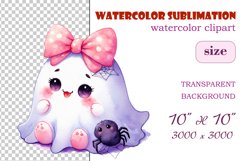 Add a touch of magic to your Halloween with our charming watercolor ghost clipart. Perfect for printing, decorations, cards, and other creative projects. Available for download in PNG format with a transparent background!