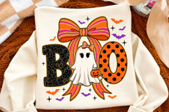Cute Halloween Ghost With Bow Png, Coquette Halloween Product Image 2