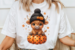 Cute Halloween Highland Cow PNG Product Image 2
