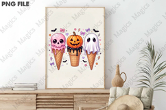 Cute Halloween Ice Cream PNG Product Image 3
