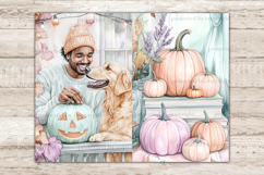 GlamArtZhanna, Cute Halloween Junk Journal Paper, Witch Junk Journal Pages, Candy Halloween Collage Sheet, Girly Halloween Scrapbook Paper, African American Girl Junk Journal Kit, Cute Halloween Journal Card, Spooky Season Journaling Pages, Witch Ephemera