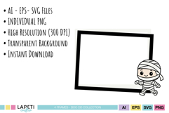 cute spooky frames halloween scrapbook set