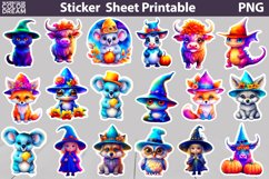 Cute Halloween Sticker Printable | Kids Halloween Sticker Product Image 1