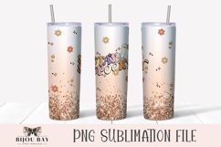 Halloween Tumbler Wrap Sublimation PNG - Glitter Stay Spooky Product Image 1