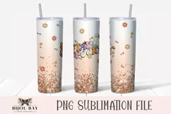 Halloween Tumbler Wrap Sublimation PNG - Glitter Stay Spooky Product Image 1