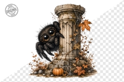 Cute Halloween Spider by Ancient Column Watercolor PNG Product Image 1