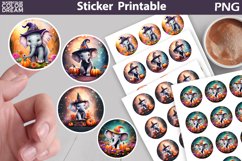 Halloween Animal Sticker Printable | Halloween Sticker Product Image 1