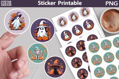 Halloween Ghost Sticker | Halloween Animals Sticker Product Image 1