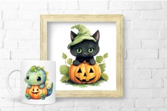 Cute Halloween Sublimation Bundle PNG Watercolor Clipart