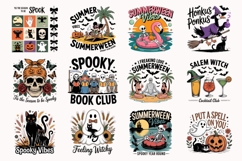 Halloween Summerween Sublimation Bundle, Halloween PNG Product Image 2